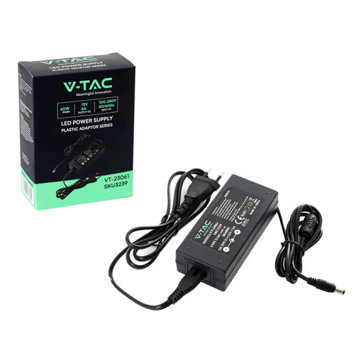 LED ТРАНСФОРМАТОР 60W 5A 12V IP44 V-TAC