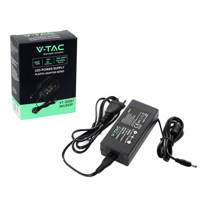 LED ТРАНСФОРМАТОР 60W 5A 12V IP44 V-TAC