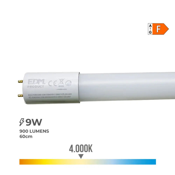 LED тръба EDM 31197 F 18 W 9 W G13 T8 900 Lm Ø 2,6 x 60 cm