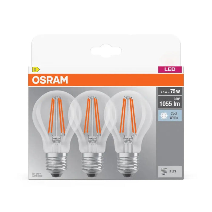 LED VALUE ЛАМПА FIL CLA75 E27 4000K 3БР