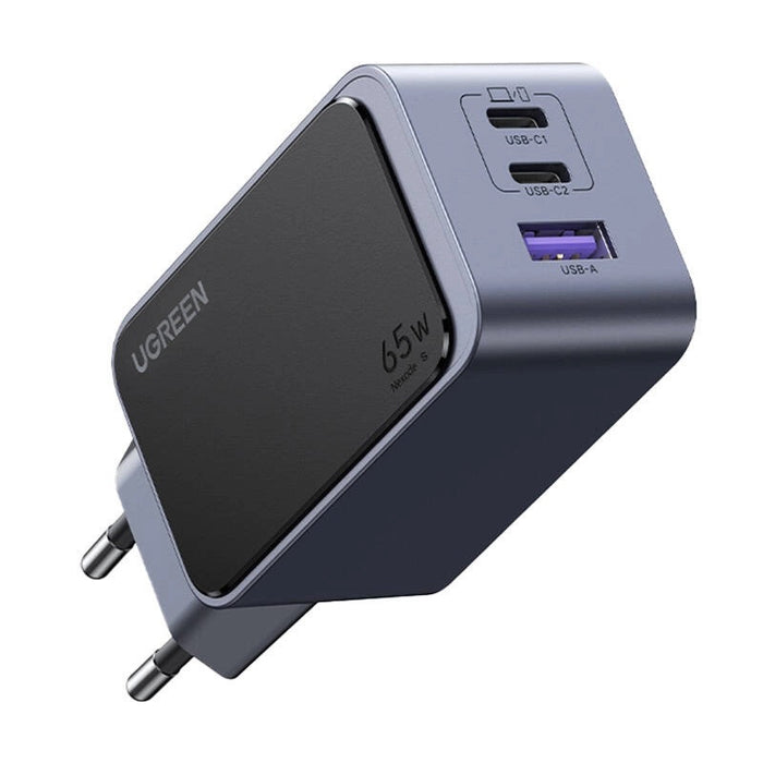 ЗАРЯДНО УСТРОЙСТВО X553 220V 2xUSB-C 1xUSB A GaN 65W NEXODE AIR UGREEN