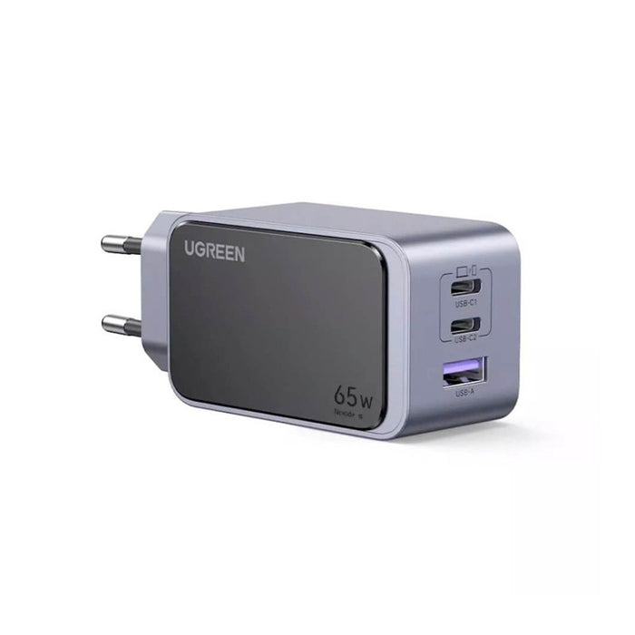ЗАРЯДНО УСТРОЙСТВО X553 220V 2xUSB-C 1xUSB A GaN 65W NEXODE AIR UGREEN
