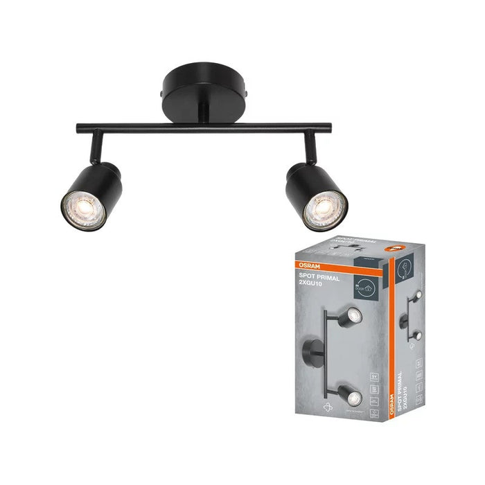 LED ОСВЕТИТЕЛНО ТЯЛО SPOT PRIMAL BLACK 2XGU10 BLACK LEDVANCE