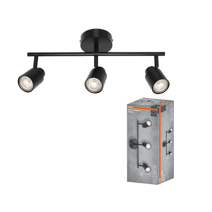 LED ОСВЕТИТЕЛНО ТЯЛО SPOT PRIMAL BLACK 3XGU10 BLACK LEDVANCE