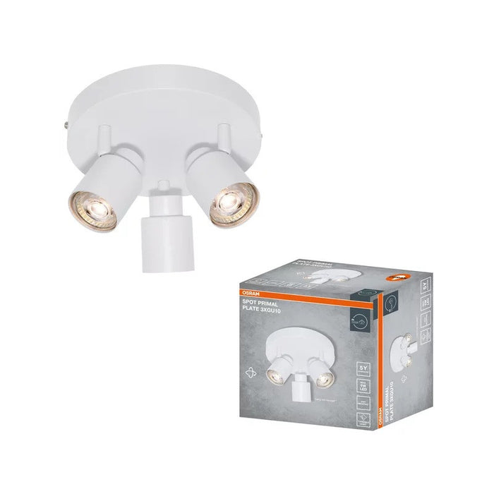 LED ОСВЕТИТЕЛНО ТЯЛО SPOT PRIMAL WHITE 3XGU10 PLATE LEDVANCE - WHITE