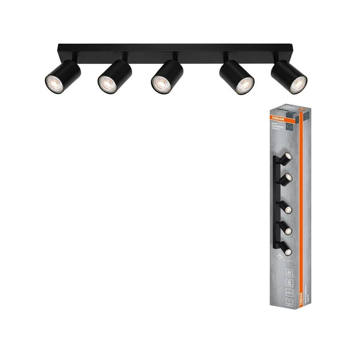 LED ОСВЕТИТЕЛНО ТЯЛО SPOT ELEMENTAL BLACK 5XGU10 BLACK LEDVANCE