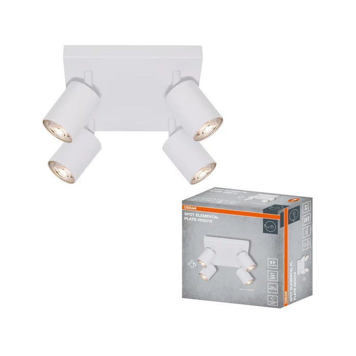 LED ОСВЕТИТЕЛНО ТЯЛО SPOT ELEMENTAL WHITE 4XGU10 PLATE WHITE LEDVANCE
