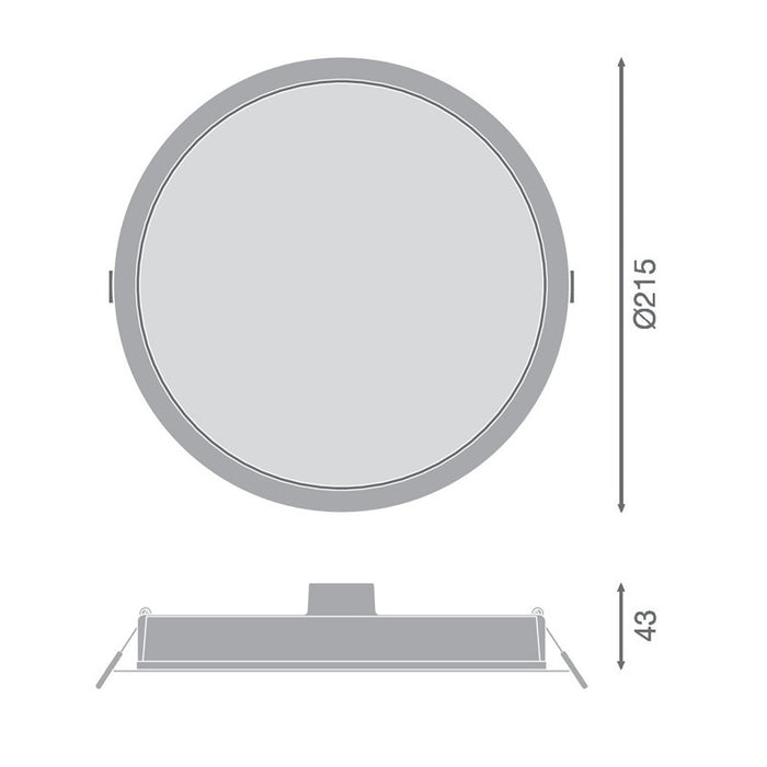 LED ЛУНА ЗА ВГРАЖДАНЕ Р DL IP44 DN 215 30W 830 3300LM BLACK LEDVANCE
