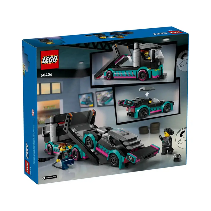 LEGO CITY 60406 СЪСТЕЗАТЕЛНА КОЛА И КАМИОН ЗА АВТОМОБИЛИ