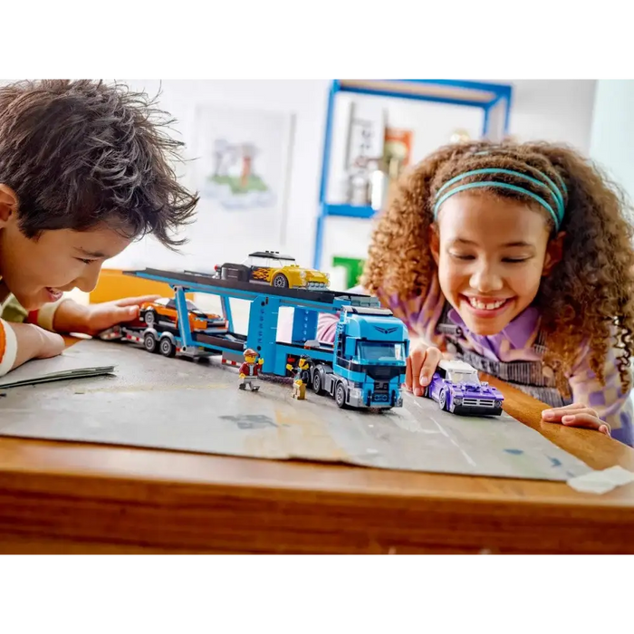 LEGO CITY 60408 Камион за превоз на автомобили със спортни