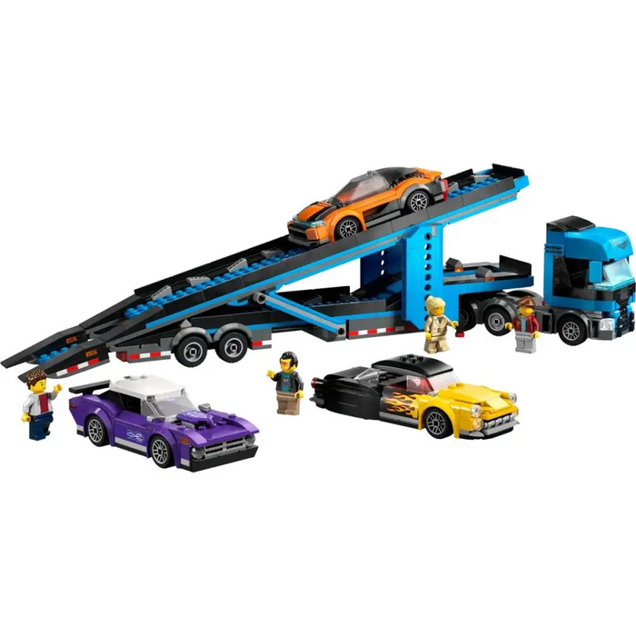 LEGO CITY 60408 Камион за превоз на автомобили със спортни
