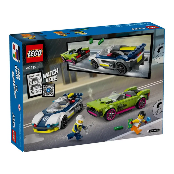 LEGO CITY 60415 ПОЛИЦЕЙСКА КОЛА И ПРЕГЛЕДВАНЕ НА МЪСКУЛ КАР