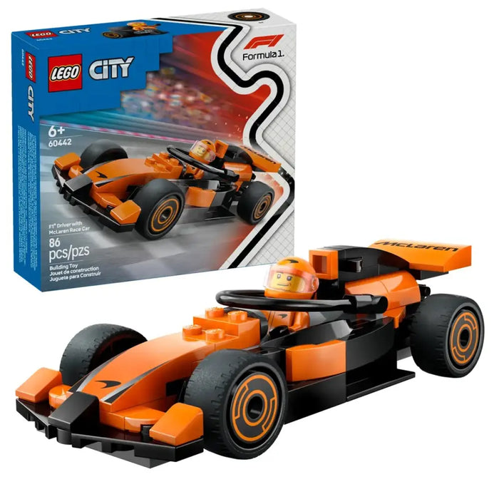 LEGO CITY 60442 Шофьор на F1 със състезателна кола McLaren