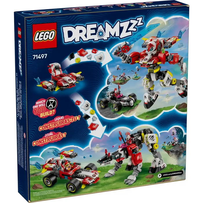 LEGO DREAMZZZ 71497 Tiger Mech на Cooper и Hot Rod Car