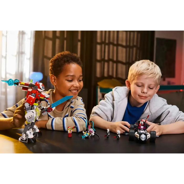 LEGO DREAMZZZ 71497 Tiger Mech на Cooper и Hot Rod Car