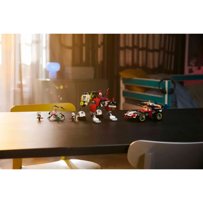 LEGO DREAMZZZ 71497 Tiger Mech на Cooper и Hot Rod Car