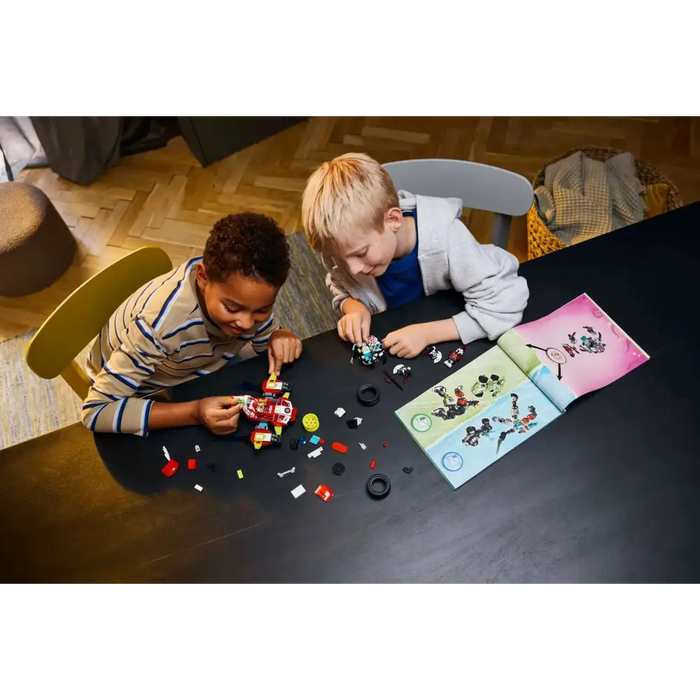 LEGO DREAMZZZ 71497 Tiger Mech на Cooper и Hot Rod Car