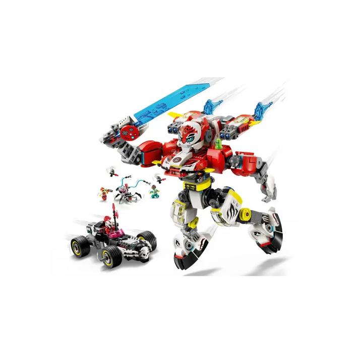 LEGO DREAMZZZ 71497 Tiger Mech на Cooper и Hot Rod Car