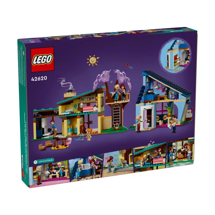LEGO FRIENDS 42620 СЕМЕЙНИТЕ КЪЩИ НА ОЛИ И ПЕЙСЛИ