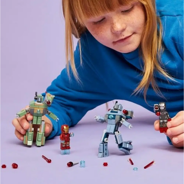 LEGO MARVEL 76320 Iron Man и War Machine срещу Hammer Drones