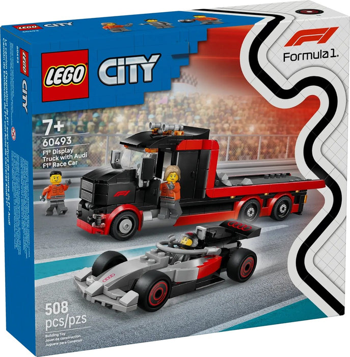LEGO CITY 60493 Камион за излагане на F1 с състезателна кола Audi F1