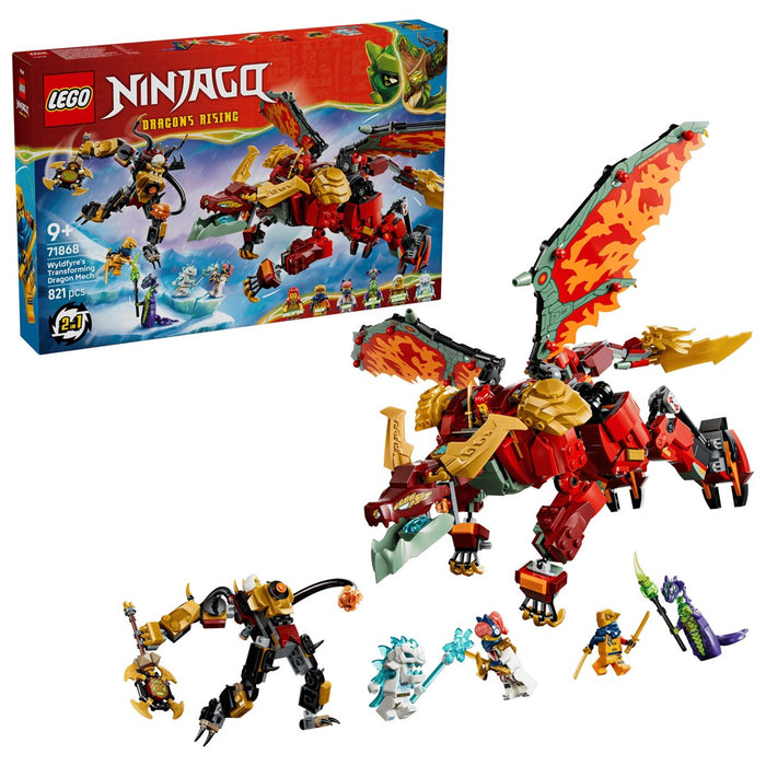 LEGO NINJAGO 71868 Трансформиращият се драконов робот на Уайлдфайър