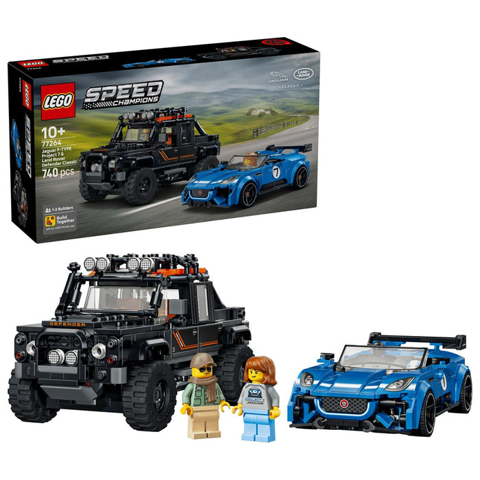 LEGO SPEED CHAMPIONS 77264 Jaguar F-TYPE Project 7 и Land Rover Defender Classic