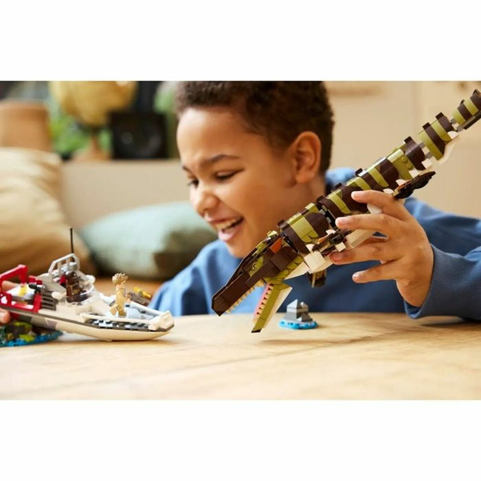 Строителна Игра Lego 76974 Jurassic World : Brick-Built Mosasaurus Boat Mission 858 Части