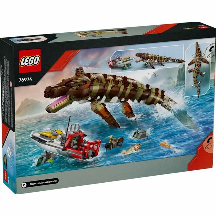 Строителна Игра Lego 76974 Jurassic World : Brick-Built Mosasaurus Boat Mission 858 Части