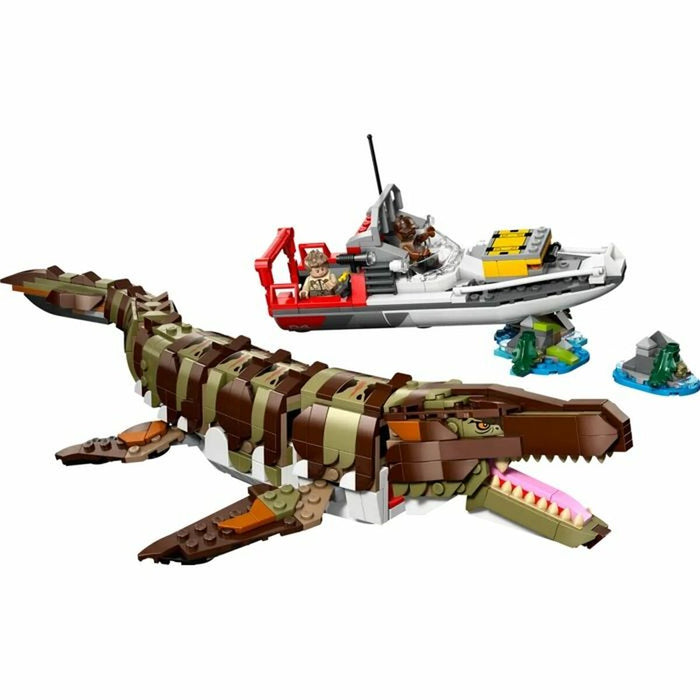Строителна Игра Lego 76974 Jurassic World : Brick-Built Mosasaurus Boat Mission 858 Части