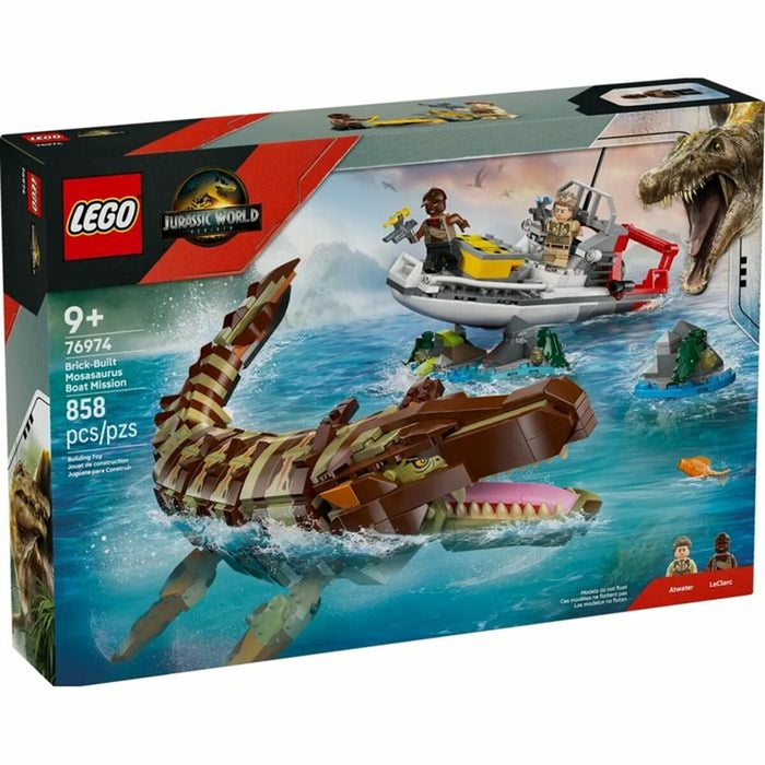 Строителна Игра Lego 76974 Jurassic World : Brick-Built Mosasaurus Boat Mission 858 Части