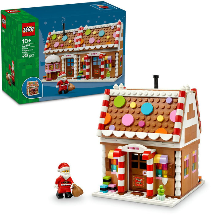 Конструктор LEGO Iconic - Празнична джинджифилова къща (40809)