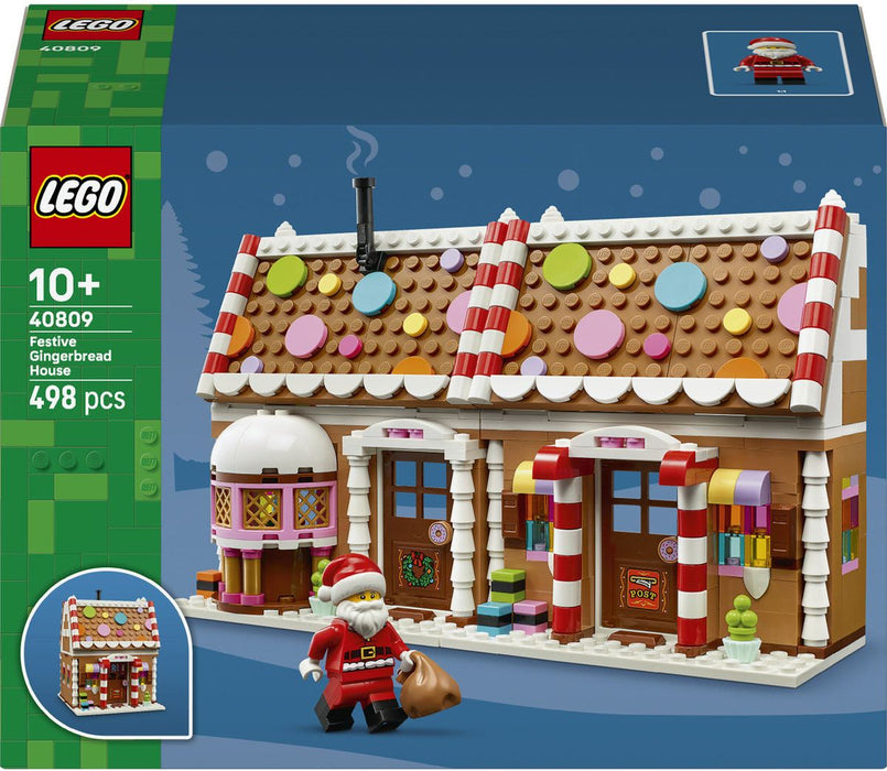 Конструктор LEGO Iconic - Празнична джинджифилова къща (40809)