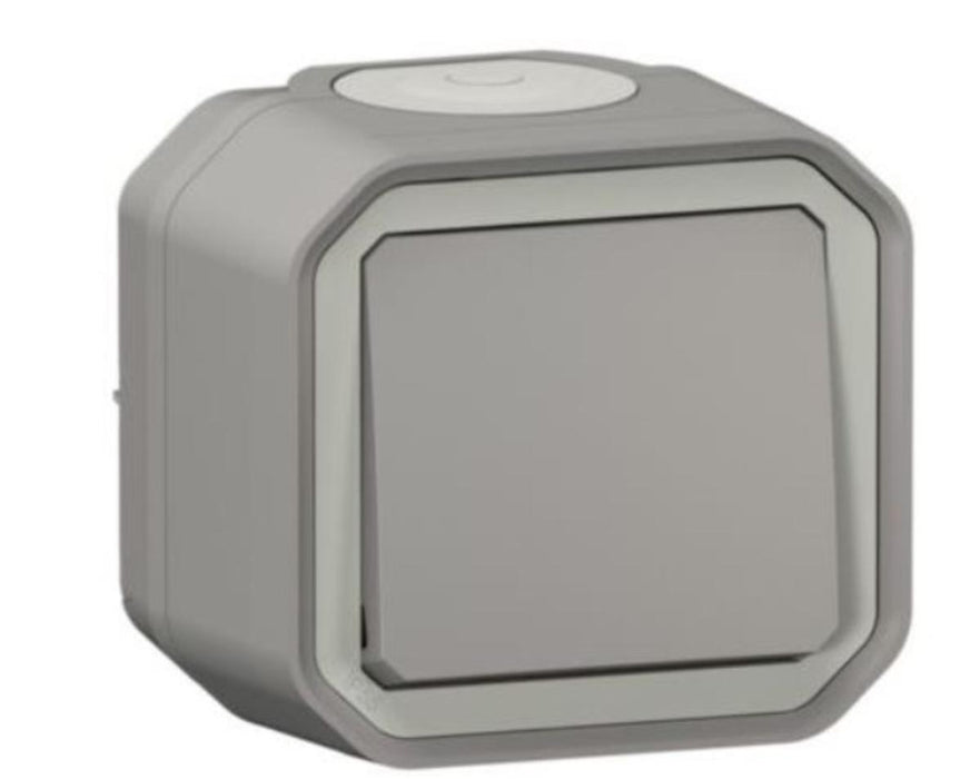 ДЕВИАТОРЕН КЛЮЧ 10А IP55 СИВ PLEXO NEW