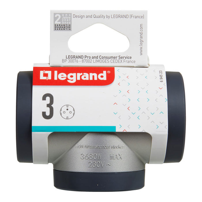 АДАПТЕР 3 ГНЕЗДА Т- ОБРАЗЕН LEGRAND 694523