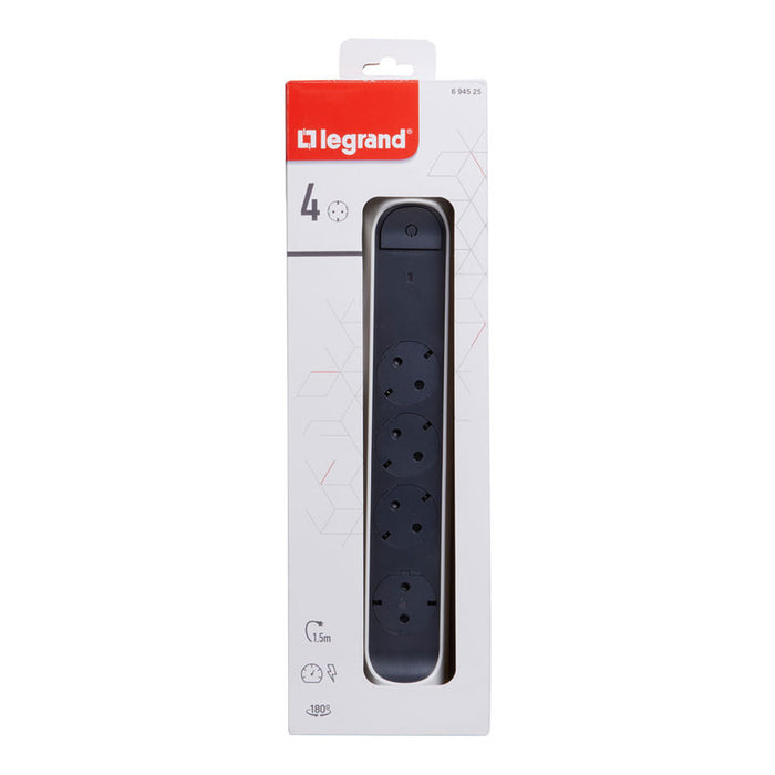 РАЗКЛОНИТЕЛ PREMIUM 4X2P+E, 1.5М LEGRAND