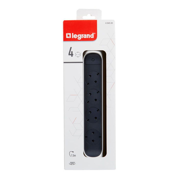 РАЗКЛОНИТЕЛ ВЪРТЯЩ LEGRAND 4 ГНЕЗДА / 1.5М ВЪРТЯЩ 694529