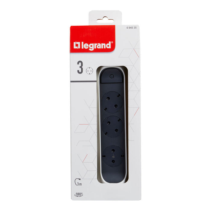 Разклонител LEGRAND 3 ГНЕЗДА / 3М ВЪРТЯЩ 694535