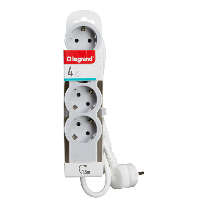РАЗКЛОНИТЕЛ БЯЛ/СВЕТЛОСИВ LEGRAND 4 ГНЕЗДА / 1.5 М. 694552