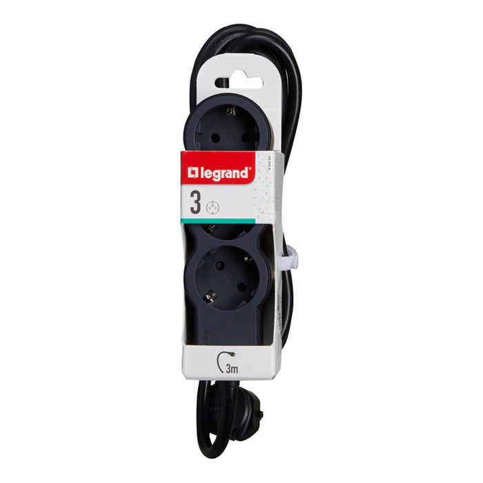 РАЗКЛОНИТЕЛ ЧЕРЕН/ТЪМНОСИВ LEGRAND 3 ГНЕЗДА / 3 М. 694560