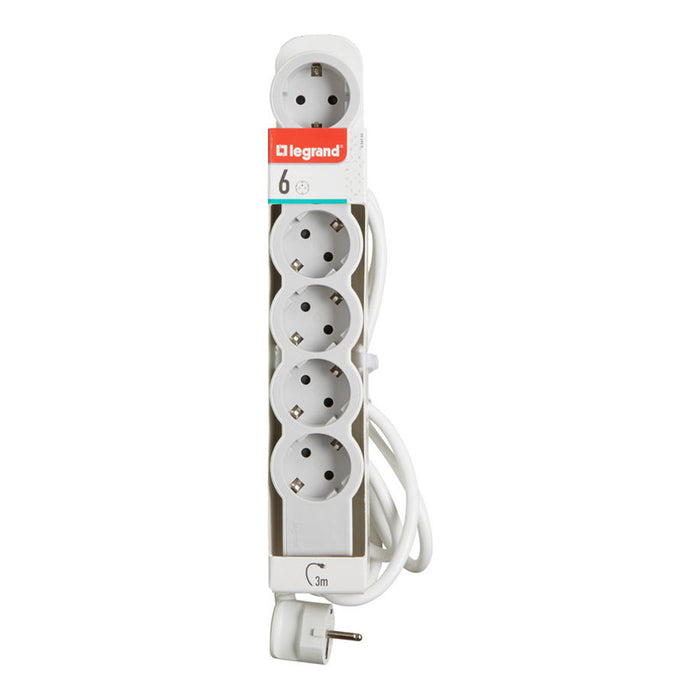 РАЗКЛОНИТЕЛ БЯЛ/СВЕТЛОСИВ LEGRAND 6 ГНЕЗДА / 3 М. 133040