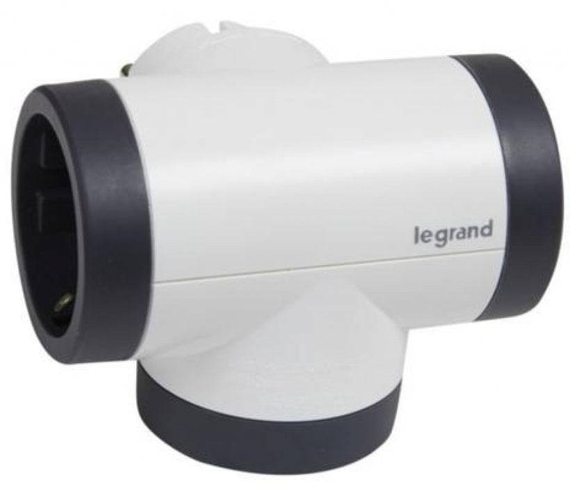 Адаптер за контакт Legrand 694522 шуко 2x бял