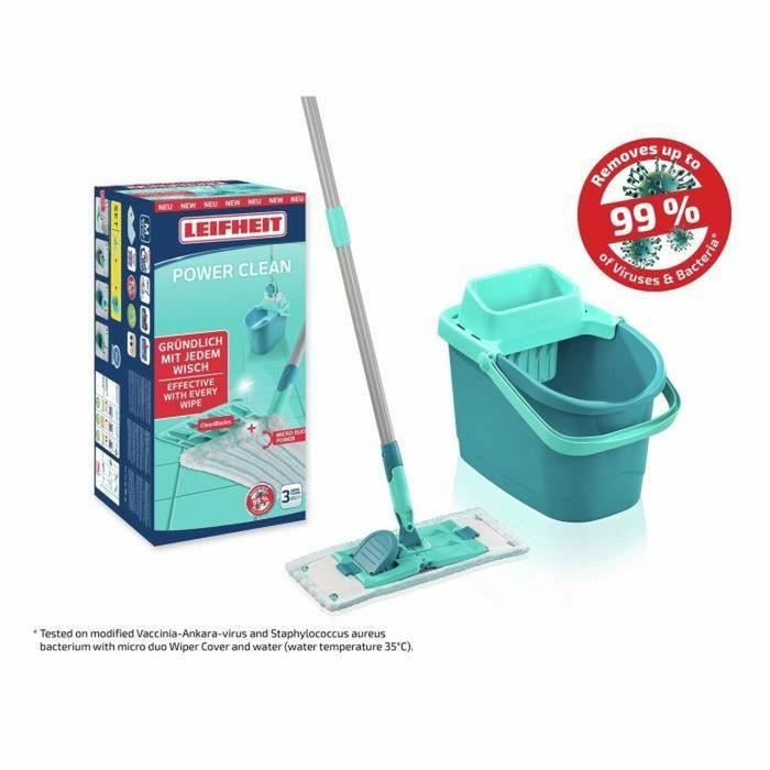 Mop with Bucket Leifheit PowerClean цвят тюркоаз