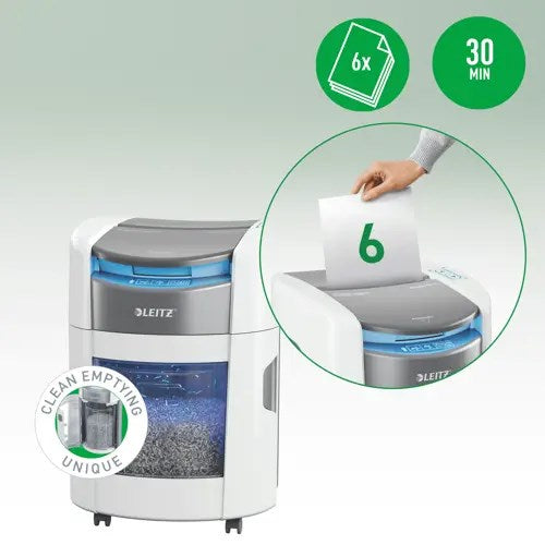 Шредер Leitz IQ Optimax AutoFeed 150, P5, 150 листа, 15 л
