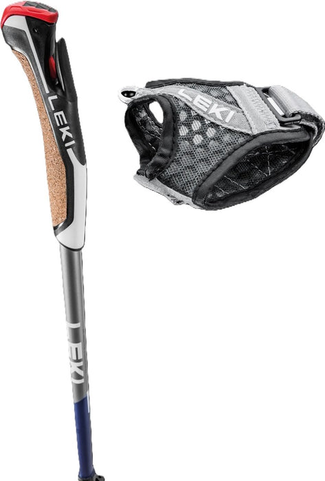 Kije trekkingowe LEKI NW Traveller Carbon, 90-130cm син