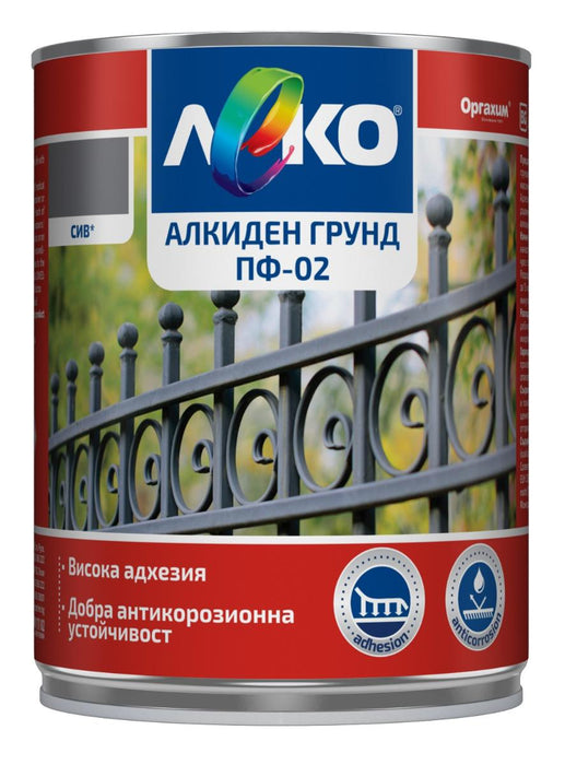 ЛЕКО ГРУНД АЛКИДЕН ПФ 02 СИВ 5 кг.