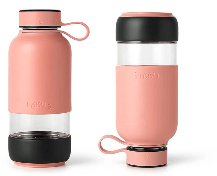 Бутилка с филтър Lekue – On The Go, 500 ml, Coral