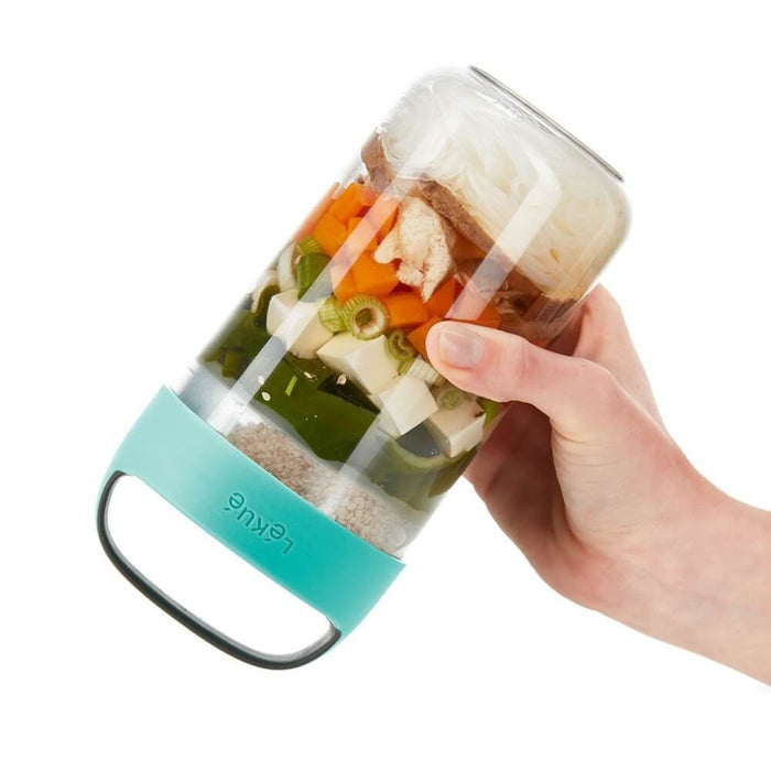 Купичка за храна Lekue – On The Go, 600 ml, тюркоаз