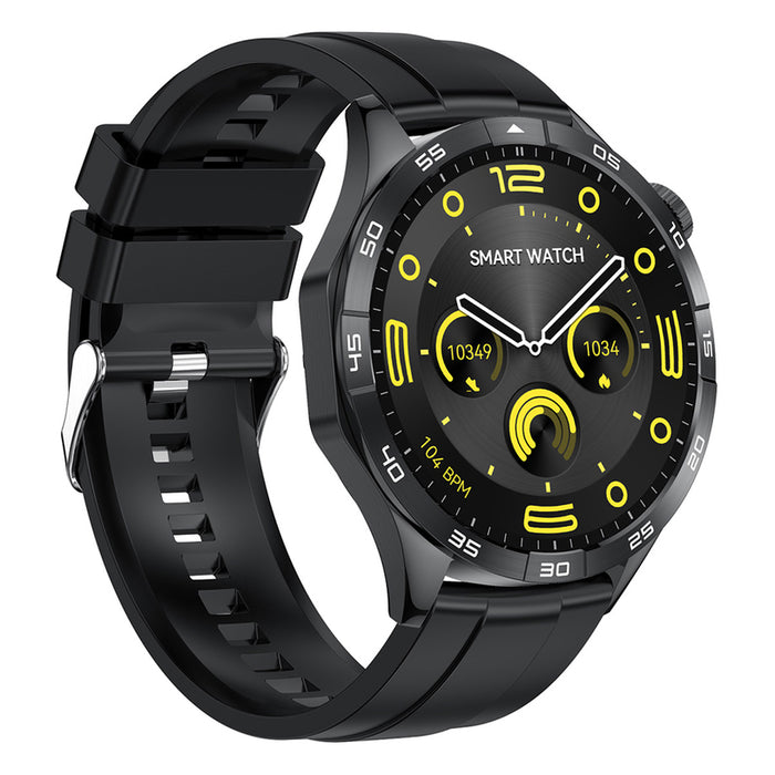 Смарт часовник LEMFO HK4 AMOLED BLACK 46 MM, ПУЛСОМЕР, SPO2