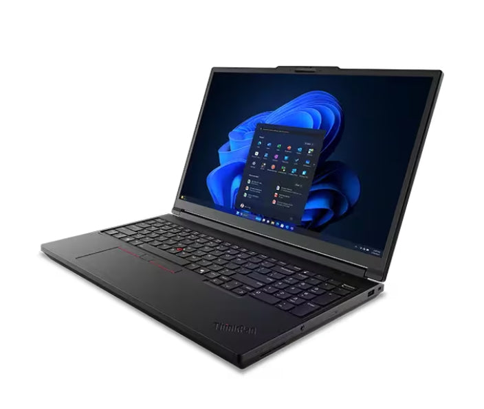 Lenovo ThinkPad P16 G3 Intel Core Ultra 9 275HX, 24C (до 5.4GHz, 36MB), 64GB(32+32) DDR5-5600, 2TB SSD, 16" WUXGA (1920x1200) IPS AG, NVIDIA RTX PRO 1000/8GB, 5MP&IR камера, калибриране на цветовете, подсветка на клавиатурата, WLAN, BT, Win11Pro, 3Y Premi